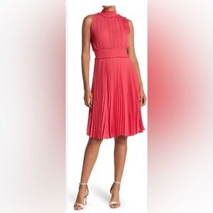 Nanette Lepore Red Pleated Dress